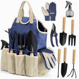 Outils de jardinage robustes avec sac de transport haut de gamme, cadeaux de jardinage pour femmes, ensemble complet de 9 pièces, outils de jardin de qualité durable - Product Image 6