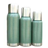 Termos vakum, termos Stainless Steel portabel 1,0l & 2,2 L dinding ganda 12-24 jam isolasi termal ramah lingkungan berkemah