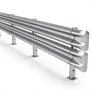 Panneau de garde-corps routier en acier galvanisé de type W, longueur 4,32 m, barrière de sécurité routière certifiée EN 1317, indice d'impact M55 pour - Product Image 1