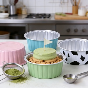 Moule à pudding, à cupcakes, à crevettes et à œufs en aluminium de 125 ml, boîte en aluminium pour four, petit plat en aluminium, outils de pâtisserie - Product Image 1