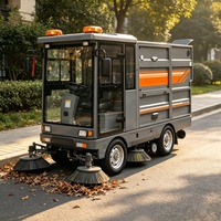Balayeuse routière à batterie ZMT E-80 G90 avec cabine entièrement fermée, bac à poussière de 480 L, moteur pour le nettoyage des zones publiques municipales