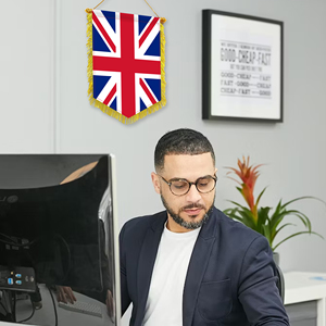 Mini drapeaux de voiture 20x30cm, drapeaux du Royaume-Uni, décoration murale, accessoires de présentation, petits ornements à suspendre - Product Image 3