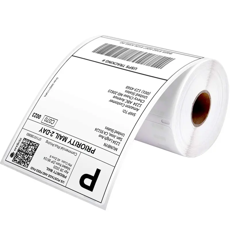 Permanenter Klebstoff druck Handels qualität (500 Stück 4x6 Etikett) Fanfold Direct Thermal Label Versand etikett 4x6