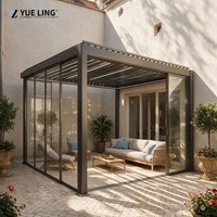 Toit en aluminium imperméable à l'eau avec persiennes pour terrasse et jardin, pour les grossistes et les distributeurs, pergola résistante au soleil et à la pluie