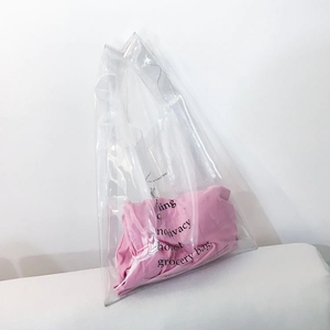 Factory Price Custom Fashion <strong>Handbag</strong> Shopping Transparent <strong>Clear</strong> Plastic PVC Tote Bags - Product Image 3