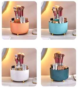 Scatola <span class=keywords><strong>Porta</strong></span> Pennelli in Plastica, <span class=keywords><strong>Porta</strong></span> Pennelli da Trucco da Scrivania, Rotazione a 360 Gradi, Design Multicolore, per Oggetti Vari - Product Image 3