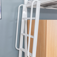 Lit superposé double en métal moderne avec rangement, idéal pour les étudiants en dortoir scolaire et en appartement – Offre spéciale