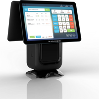Imachine A1 PLUS #   Terminal Punto de Venta Todo en Uno con Pantalla Táctil de 14\" + 14\" y Impresora para Restaurante