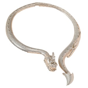 Collar <span class=keywords><strong>de</strong></span> Serpiente Abierto <span class=keywords><strong>de</strong></span> Aleación Vintage con Palabras Doradas, Diseño Único <span class=keywords><strong>de</strong></span> Dragón para Parejas, Simboliza la Buena Fortuna para el <span class=keywords><strong>Año</strong></span> - Product Image 5