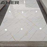Panneau Mural à Coller en PVC Effet Marbre, Brillant UV, Impression 3D, 1,2*2,4m, Motif Personnalisé, Décoratif Blanc, Design Modèle 3D, 5 Ans