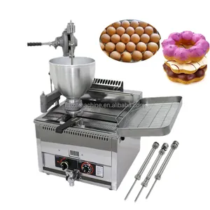 Fully Commercial Automatic High Quality Mini Gas Doughnut Donut Glaze Make Maker Fryer Machine For Donut