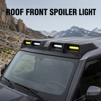 Barre lumineuse de toit YYD OVERLAND avec spoiler 120 W IP68 3000 K/6500 K 2 pods LED jaunes et blancs télécommandés Spot Flood tout-terrain