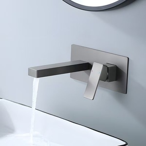 Wall Mount Concealed Basin Faucet Single Handle Brass Hot Cold Water For Hotels And Guesthouses - Product Image 3