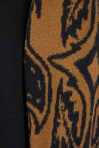 Moda de lujo Akep acanalado cuello redondo y puños Raw Cut Hemline Loose Fit sudadera de algodón negro - Product Image 3