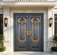 Porte blindée de style turc de luxe, porte d'entrée moderne turque, insonorisée, en acier laminé à froid, anti-effraction, pour villa