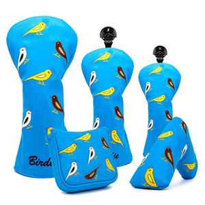 Housse de tête de club de golf Blue Birdie Wood Clover pour Driver, Fairway, Hybrid, Blade, Putter, Mallet Putter, Iron - Product Image 1