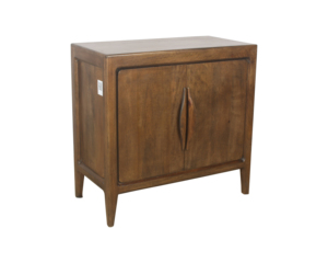 Armoire contemporaine en bois de manguier massif à 2 portes avec plusieurs étagères, unité de rangement en bois spacieuse pour l'organisation de la maison - Product Image 1