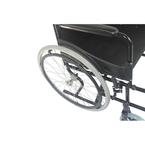 Mobilier d'hôpital portable en gros Fauteuil roulant manuel en acier de <span class=keywords><strong>7</strong></span> pouces avec repose-pieds amovible Fauteuil roulant pliable - Product Image 5