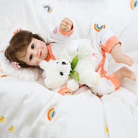 Poupée Reborn réaliste de 24 pouces, corps en vinyle et coton, membres articulés, jouet doux certifié EN71, modèle de poupée tendance, cadeau pour filles