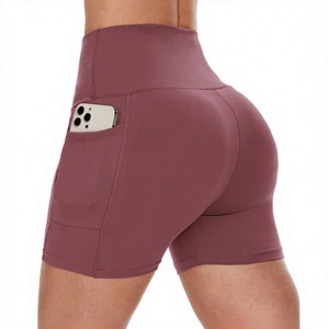 Wholesale Factory Direct Women's Cycling High Waisted Breathable <b>Tummy</b> <b>Control</b> Shorts Polyester/Spandex Running Athletic - Product Image 4