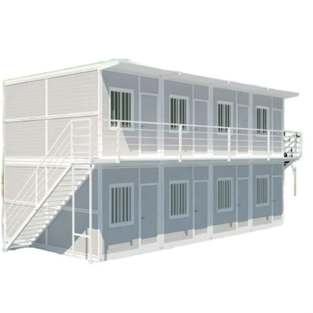 Low Cost Two-Story Foldable Container Houses for Mobile Construction Sites for Office Building Workshop Home Office