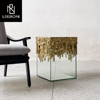 Personnalisation du fabricant, nouveau design, mobilier de salon, tables basses centrales en laiton, table basse d'appoint de luxe moderne