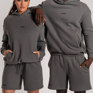 High Quality Autumn <strong>Custom</strong> Logo Two Piece <strong>Suits</strong> Solid Color Plain Jogging Track <strong>Suits</strong> Tracksuit Hoodie Men Sweatsuit Sets - Product Image 2