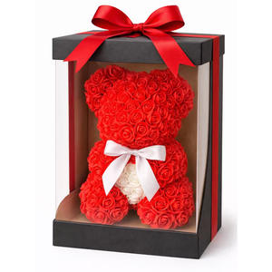 Flor de PE con forma de perro, regalo de Tanabata para amigas, flor de PE con animal abrazable, regalo decorativo, rosa - Product Image 2