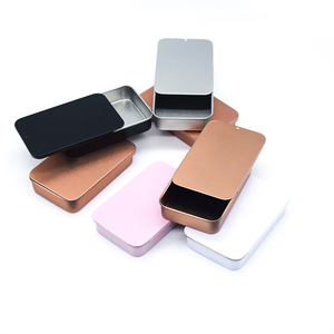 YESTOO Fábrica Vazia Pequena Caixa De Lata Retangular Slide Lid Mint Lip Balm Sólido Perfume Tin Container Personalizado Deslizando Caixa De Lata - Product Image 1