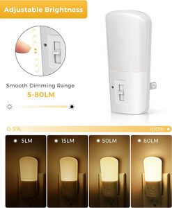 Luci Notturne Moderne ZHILAI con Sensore Automatico, Dimmerabili, per Bambini e Adulti, <span class=keywords><strong>LED</strong></span> con Sensore Crepuscolare per Camera da Letto - Product Image 3