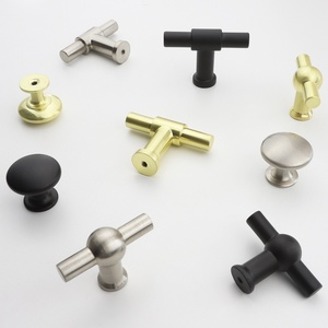 T-shaped Round Cabinet <strong>Knobs</strong> Zinc Alloy Furniture Handles Cupboard <strong>Door</strong> Drawer Pulls Hardware Accessories - Product Image 3