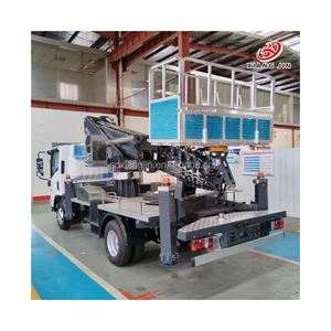 טלסקופי בום עבודה בגובה גבוה משאית <span class=keywords><strong>isuzu</strong></span> שלדה פלטפורמה אווירית מעלית רכב אנטי-טיפ - Product Image 2