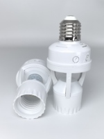 Adaptateur de douille d'ampoule, détecteur de mouvement infrarouge, support de lampe LED E27, détecteur de mouvement PIR, support de douille avec capteur de lumière photocellule
