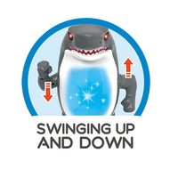 Jouet de requin dansant avec lumières LED balançant vers le bas gauche droite déplace le balancement du corps enfants jouets électroniques fête jeu amusant