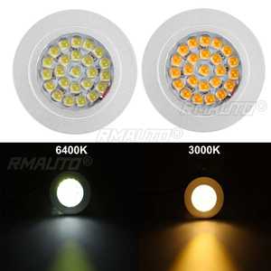 Lampe LED intérieure 12V avec interrupteur tactile pour camping-car, caravane, bateau, camping-car, voiture, lumière de plafond ronde, dôme, toit - Product Image 1