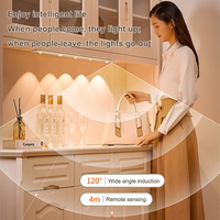 Lampe de nuit à détecteur de mouvement magnétique rechargeable par USB, lumière pour armoire, éclairage LED sous l'armoire
