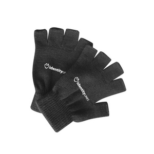 Gants en tricot personnalisés avec logo sportif, cadeau promotionnel, gants en tricot noir uni sans doigts, unisexe, gants de ski d'hiver à demi-doigts - Product Image 4