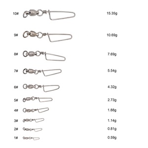Rodamiento de bolas giratorio con broche de Coastlock, anillo fuerte soldado, surtido de giratorios de <span class=keywords><strong>pesca</strong></span> de agua salada, n. ° 9 - Product Image 4