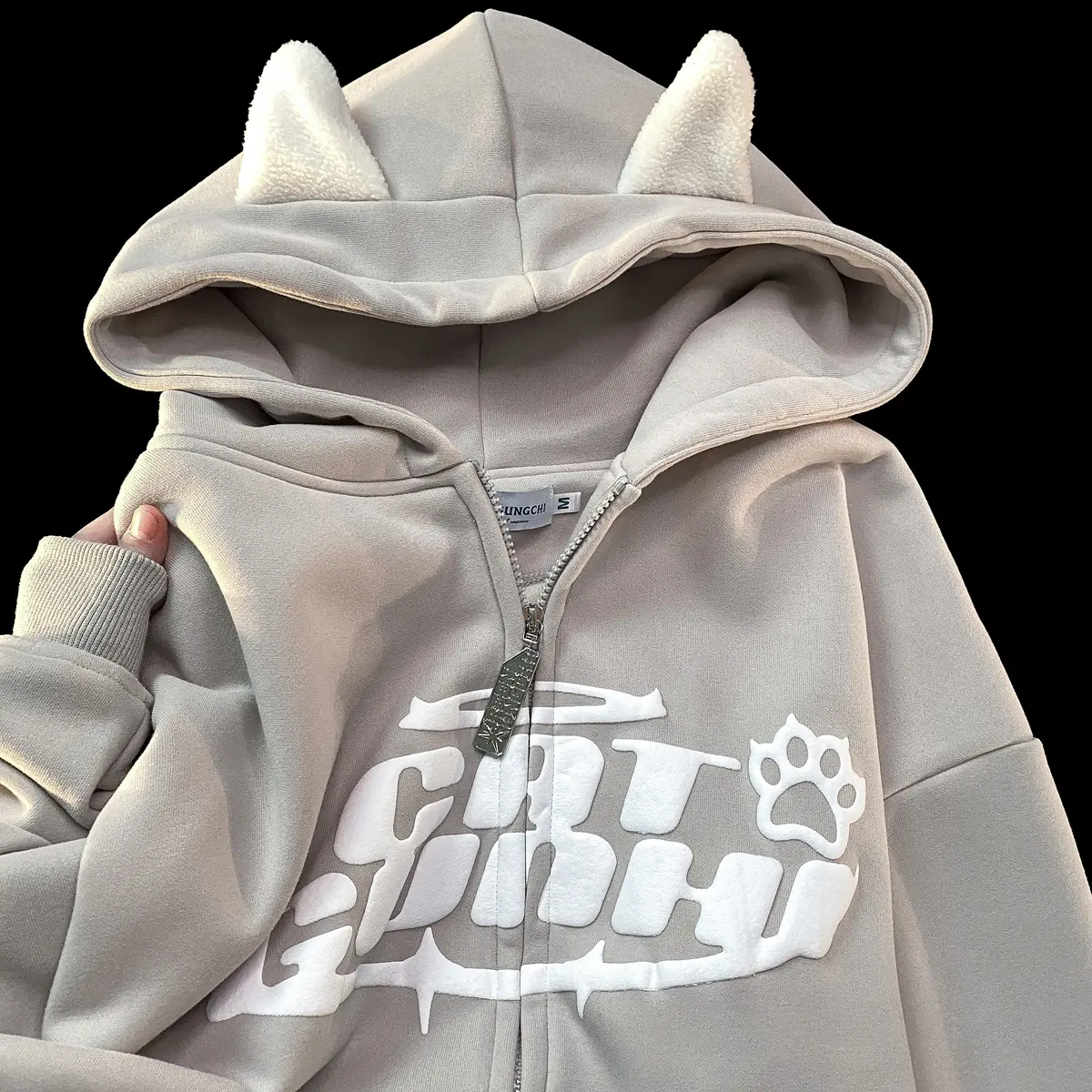 Manufacturer Custom Men Women Hooded Cardigan Fleece Sweater 3D Full Zip Up Puff Print Hoodie