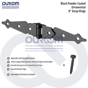 8 Inch Trang Trí Dây Đeo Bản Lề Trang Trí Thép Cho Gỗ Hàng Rào Cổng Vườn Liên Kết Phần Cứng - Product Image 3