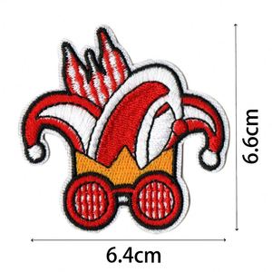Patch brodé thermocollant pour chapeau de clown rouge, motif lèvres rouges - Product Image 2