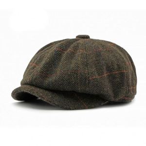 Gorra de Estilo Irlandés Clásica con Tela a Cuadros, Gorra de Hombre para Otoño e Invierno, Venta al Por Mayor en Stock - Product Image 6