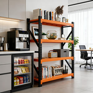 Étagère <span class=keywords><strong>de</strong></span> rangement en fer robuste personnalisable pour <span class=keywords><strong>garage</strong></span>, multi-niveaux, installation facile, plusieurs couleurs, jaune, usage commercial et domestique - Product Image 6