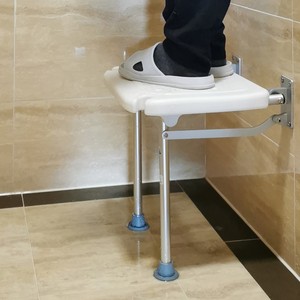 Wall Mounted Shower Chair Aluminum Alloy Foldable Non Slip Bath <b>Stool</b> For <b>Bathroom</b> Safety Equipment - Product Image 4
