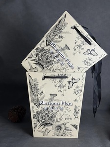 Boîtes à fleurs en papier d'art de luxe de haute qualité avec des matériaux recyclés pour l'arrangement de bouquets <span class=keywords><strong>et</strong></span> l'emballage de cadeaux Impression offset - Product Image 2