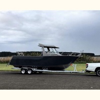 Goel 23ft 6.85M Kapal Pancing Aluminium, Perahu Kabin Pusat, Kapal Pancing