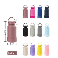 Termo de Doble Pared con Diseño Nuevo de Fábrica FX, 650 ml, Colorido, con Impresión de Logotipo Personalizado, Botella de Agua Deportiva Portátil