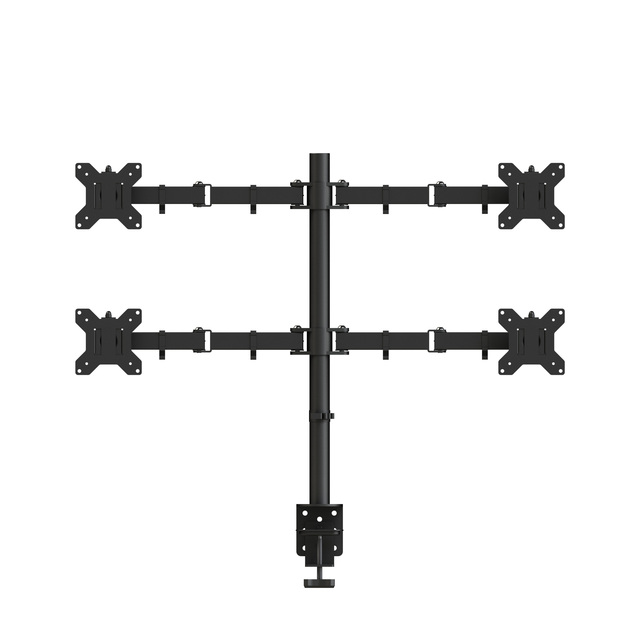 Quad Monitor Stand with 90 Degree Tilt Height Adjustable for 4 Screens 32 Inches New
