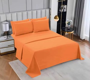 Ensemble de draps de lit de luxe 6 pièces pour lit <span class=keywords><strong>Queen</strong></span> et King <span class=keywords><strong>Size</strong></span>, vente en gros, comprenant drap plat et taies d'oreiller, draps de lit d'hôtel - Product Image 3