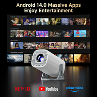 Mini projecteur intelligent Android S40 Pro LCD LED portable 4K pour cinéma maison, jeux de téléphone portable, vidéo et TV